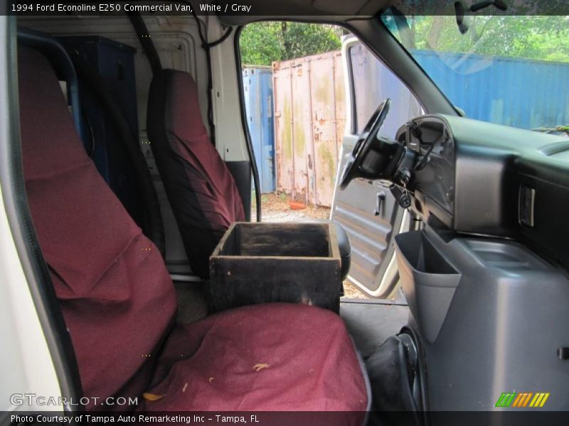 White / Gray 1994 Ford Econoline E250 Commercial Van