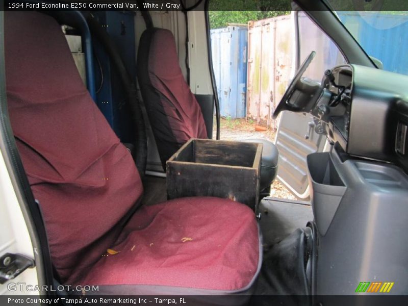 White / Gray 1994 Ford Econoline E250 Commercial Van