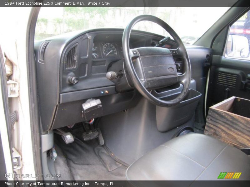 White / Gray 1994 Ford Econoline E250 Commercial Van