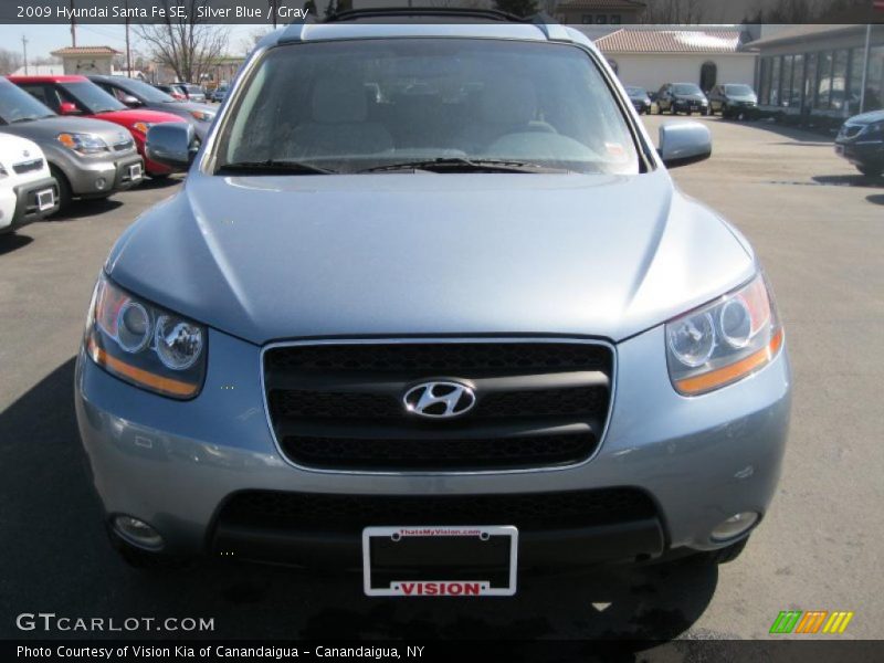 Silver Blue / Gray 2009 Hyundai Santa Fe SE