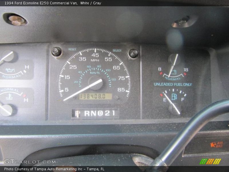 White / Gray 1994 Ford Econoline E250 Commercial Van