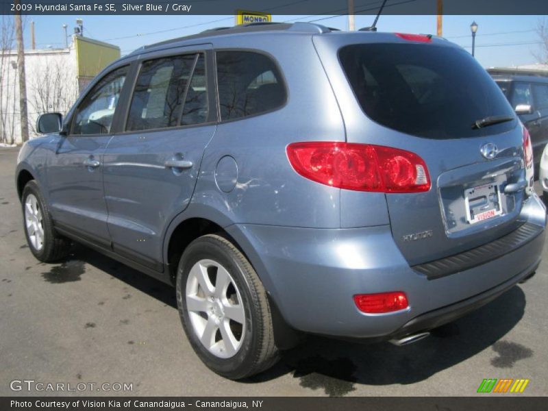Silver Blue / Gray 2009 Hyundai Santa Fe SE