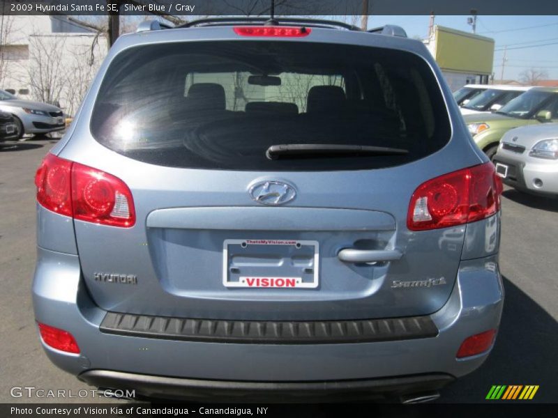 Silver Blue / Gray 2009 Hyundai Santa Fe SE