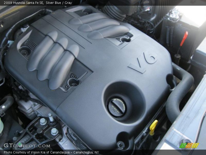 Silver Blue / Gray 2009 Hyundai Santa Fe SE