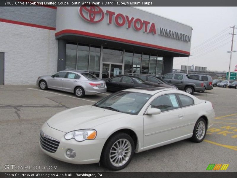 Satin White Pearl / Dark Taupe/Medium Taupe 2005 Chrysler Sebring Limited Coupe