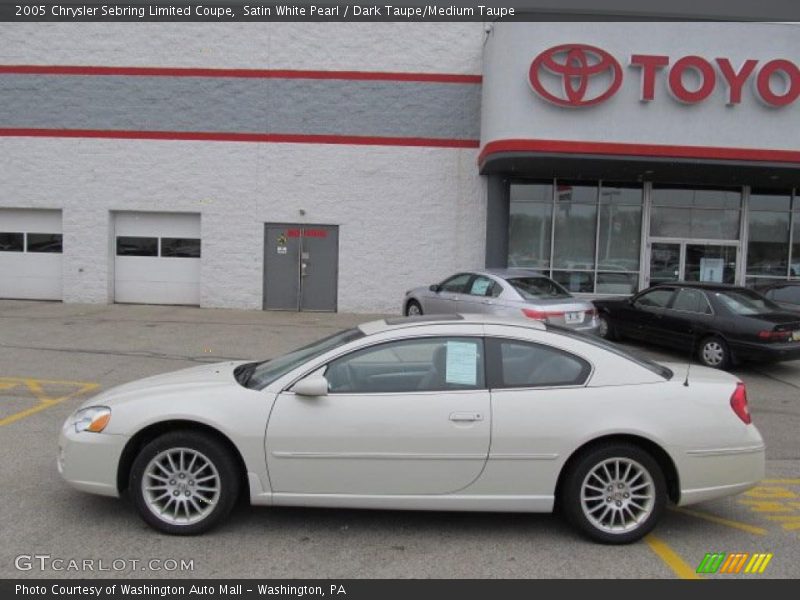 Satin White Pearl / Dark Taupe/Medium Taupe 2005 Chrysler Sebring Limited Coupe