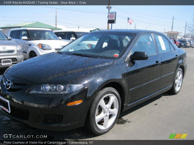 Onyx Black / Gray 2008 Mazda MAZDA6 i Touring Sedan