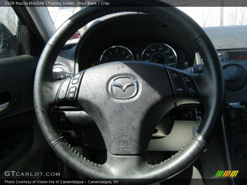 Onyx Black / Gray 2008 Mazda MAZDA6 i Touring Sedan