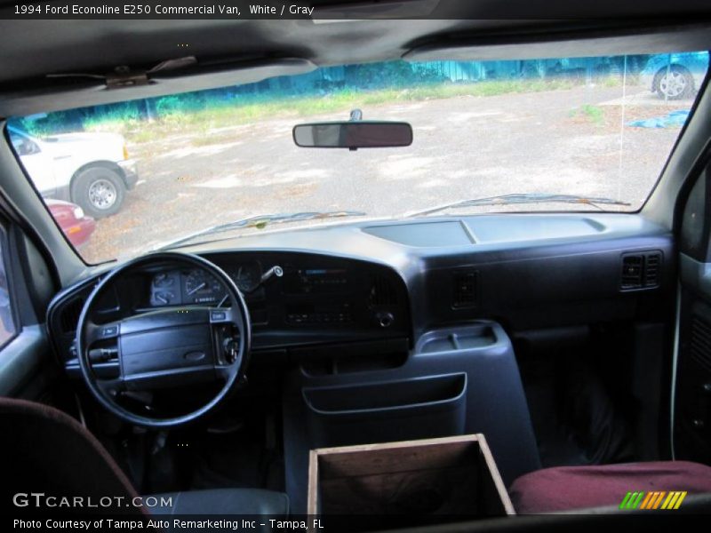 White / Gray 1994 Ford Econoline E250 Commercial Van