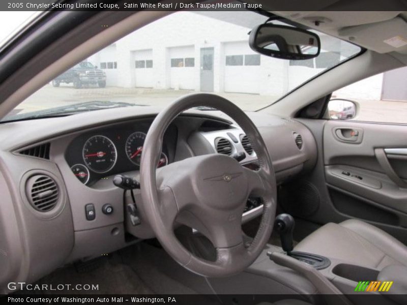 Satin White Pearl / Dark Taupe/Medium Taupe 2005 Chrysler Sebring Limited Coupe