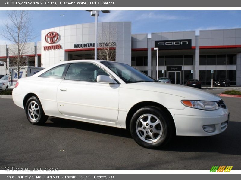 Diamond White Pearl / Charcoal 2000 Toyota Solara SE Coupe