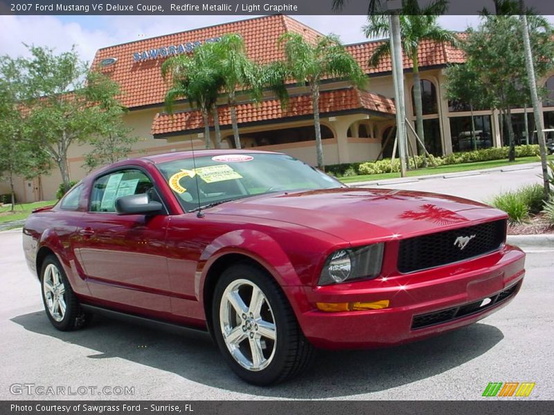 Redfire Metallic / Light Graphite 2007 Ford Mustang V6 Deluxe Coupe