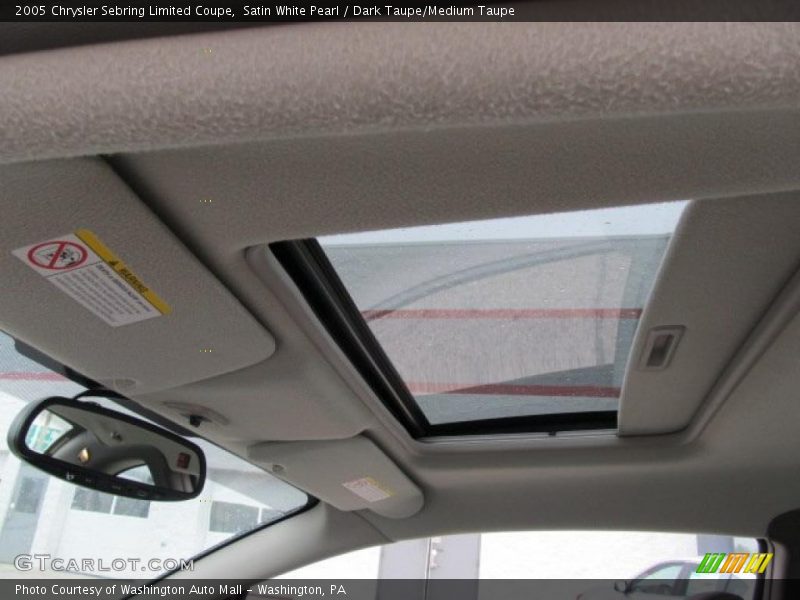 Satin White Pearl / Dark Taupe/Medium Taupe 2005 Chrysler Sebring Limited Coupe