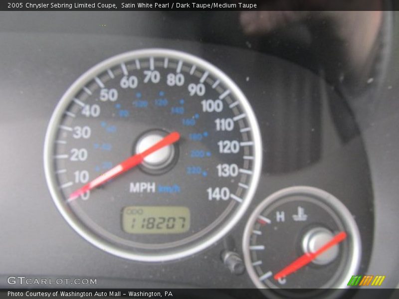Satin White Pearl / Dark Taupe/Medium Taupe 2005 Chrysler Sebring Limited Coupe