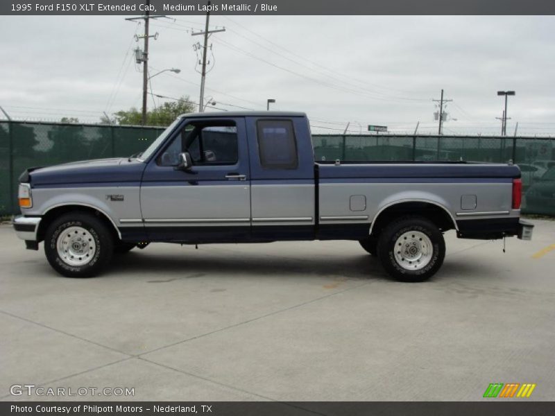Medium Lapis Metallic / Blue 1995 Ford F150 XLT Extended Cab