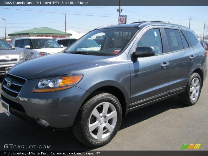 Slate Blue / Beige 2009 Hyundai Santa Fe Limited 4WD