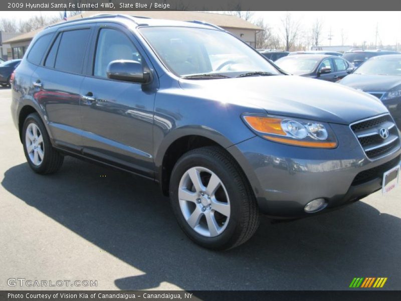 Slate Blue / Beige 2009 Hyundai Santa Fe Limited 4WD