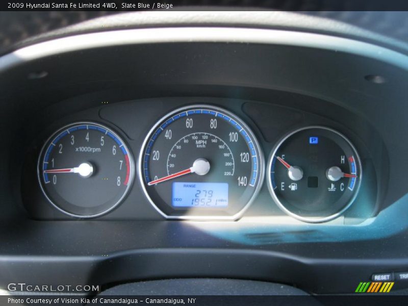 Slate Blue / Beige 2009 Hyundai Santa Fe Limited 4WD