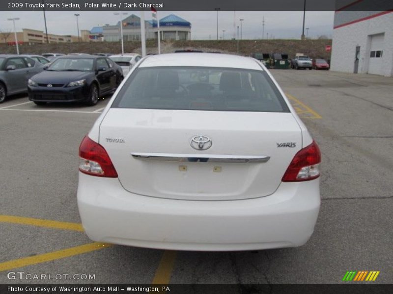 Polar White / Dark Charcoal 2009 Toyota Yaris Sedan