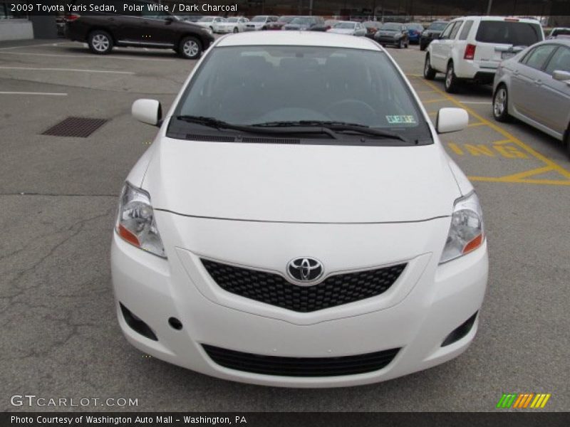 Polar White / Dark Charcoal 2009 Toyota Yaris Sedan