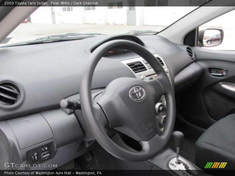 Polar White / Dark Charcoal 2009 Toyota Yaris Sedan