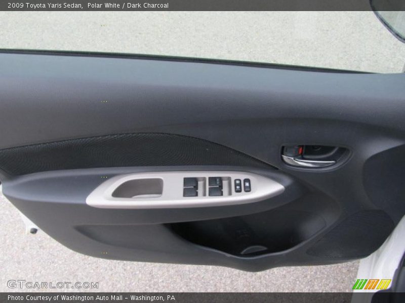 Polar White / Dark Charcoal 2009 Toyota Yaris Sedan
