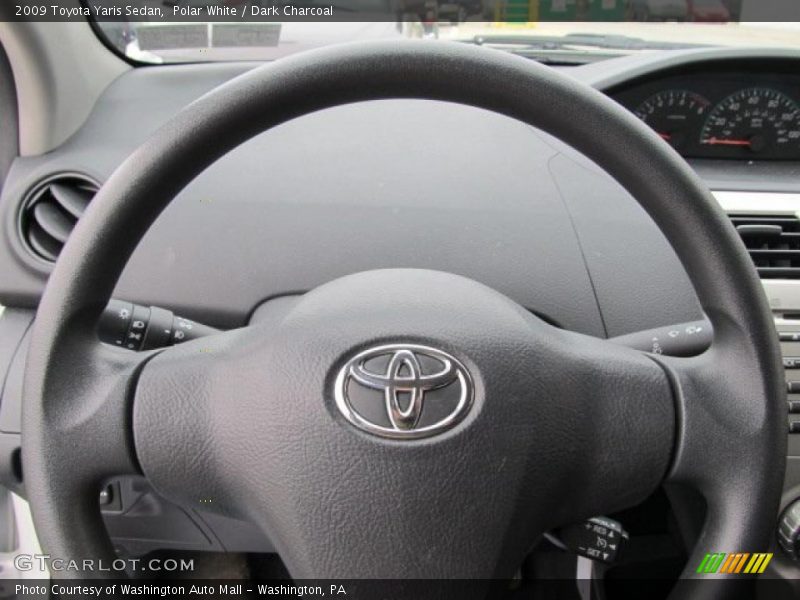 Polar White / Dark Charcoal 2009 Toyota Yaris Sedan