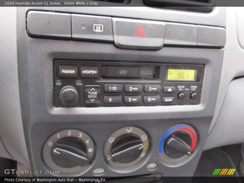 Controls of 2004 Accent GL Sedan