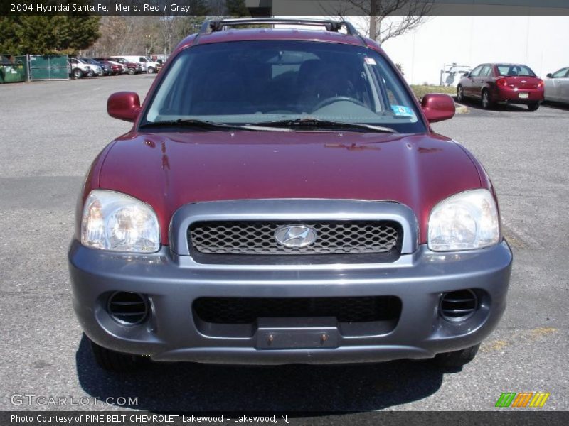 Merlot Red / Gray 2004 Hyundai Santa Fe