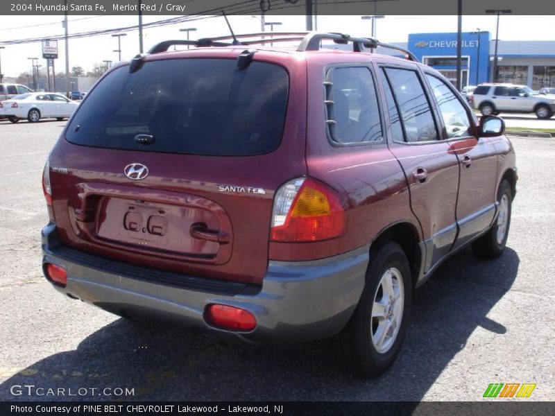Merlot Red / Gray 2004 Hyundai Santa Fe