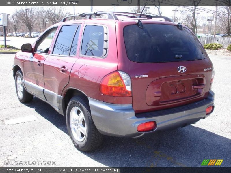 Merlot Red / Gray 2004 Hyundai Santa Fe