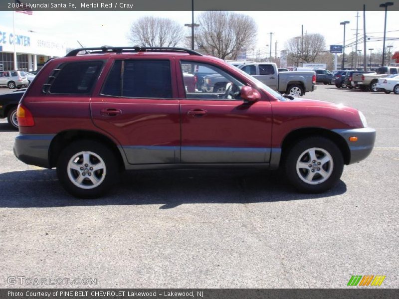 Merlot Red / Gray 2004 Hyundai Santa Fe