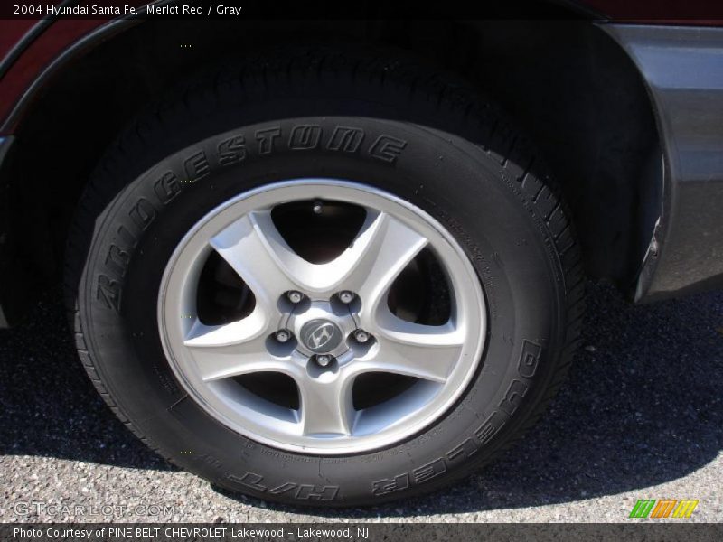 Merlot Red / Gray 2004 Hyundai Santa Fe