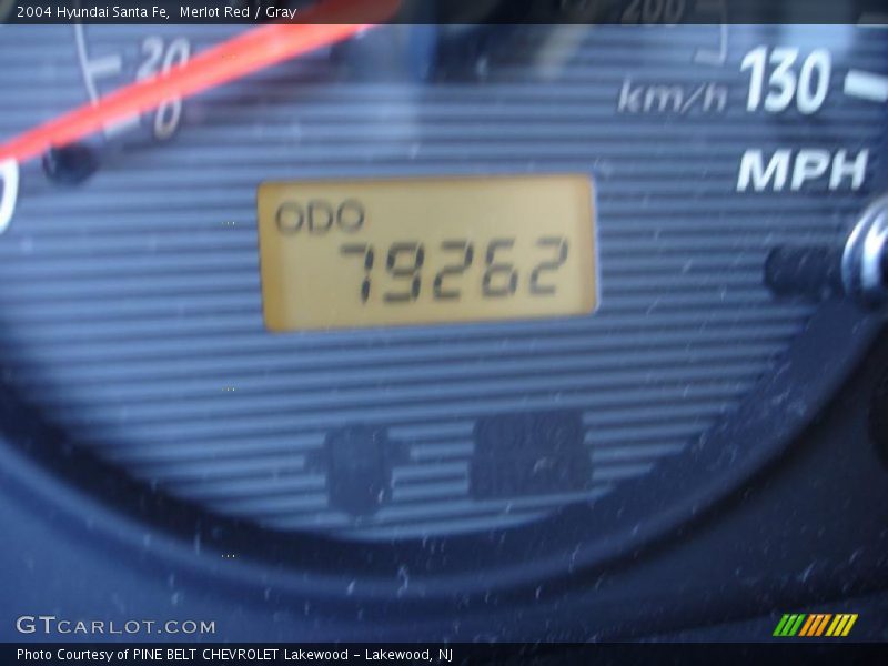 Merlot Red / Gray 2004 Hyundai Santa Fe