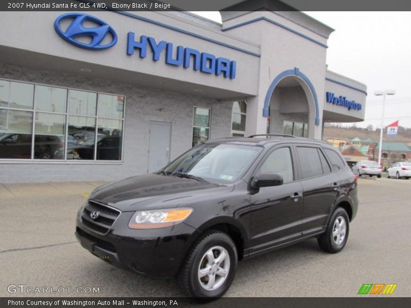 Ebony Black / Beige 2007 Hyundai Santa Fe GLS 4WD
