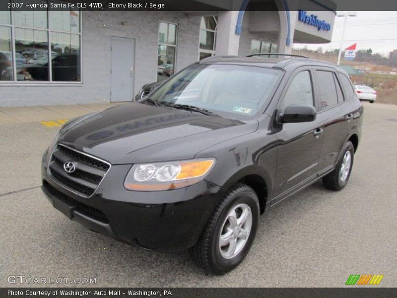 Ebony Black / Beige 2007 Hyundai Santa Fe GLS 4WD