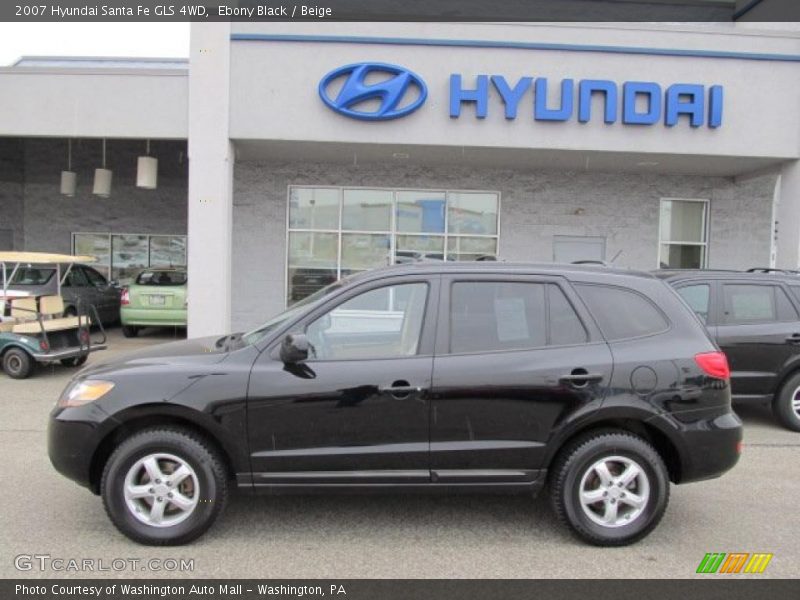 Ebony Black / Beige 2007 Hyundai Santa Fe GLS 4WD