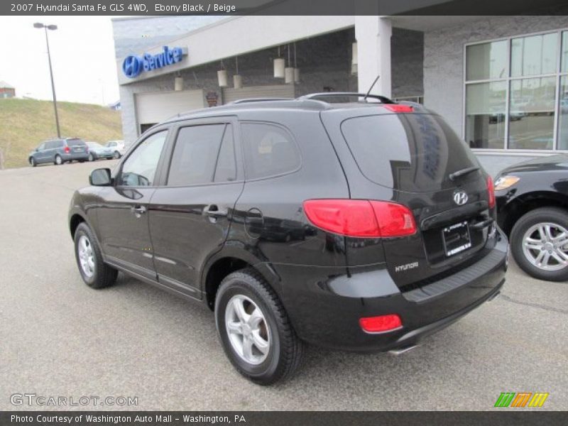 Ebony Black / Beige 2007 Hyundai Santa Fe GLS 4WD