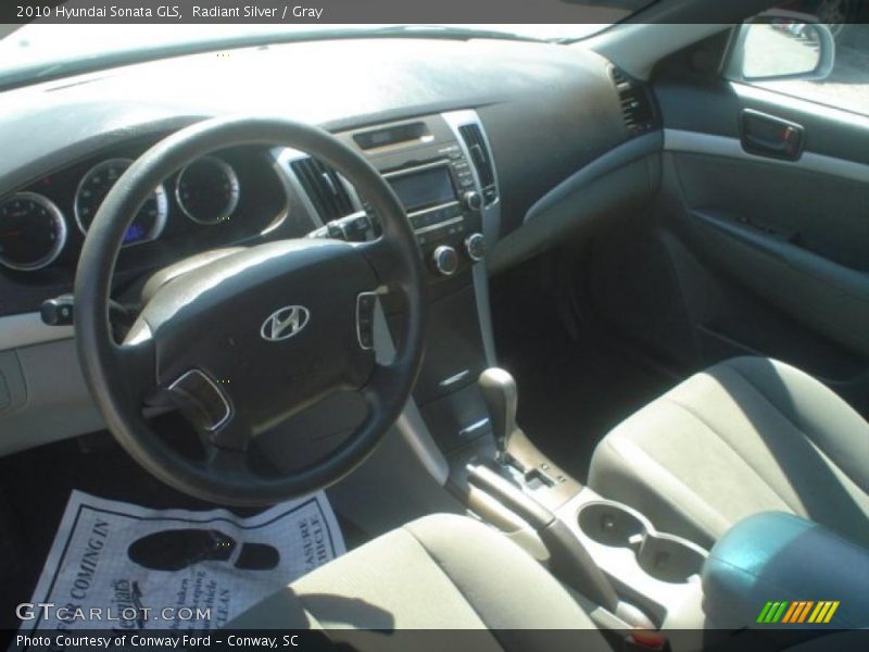 Radiant Silver / Gray 2010 Hyundai Sonata GLS
