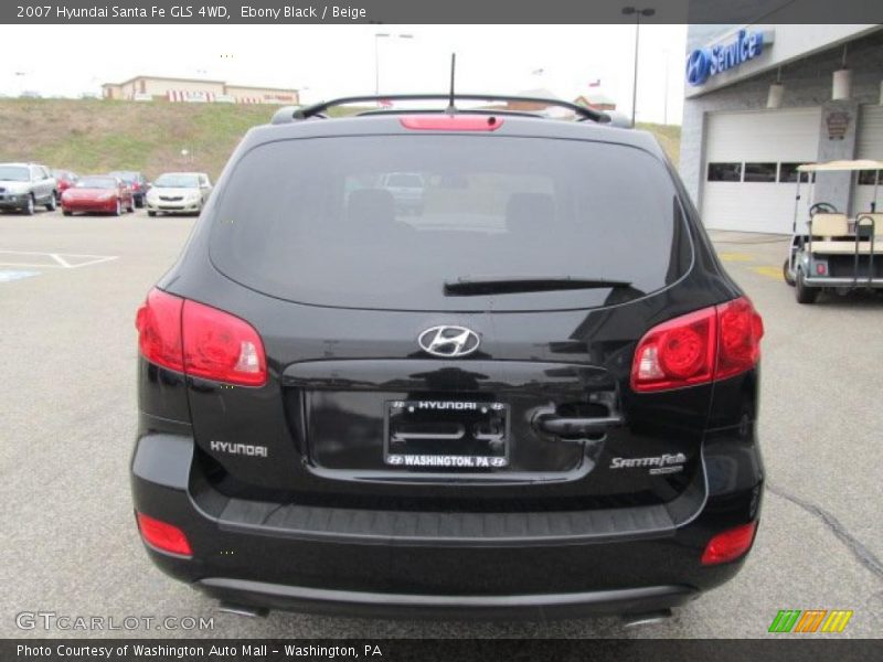Ebony Black / Beige 2007 Hyundai Santa Fe GLS 4WD