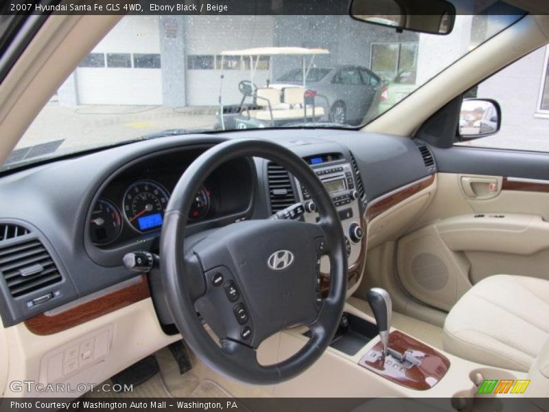 Ebony Black / Beige 2007 Hyundai Santa Fe GLS 4WD