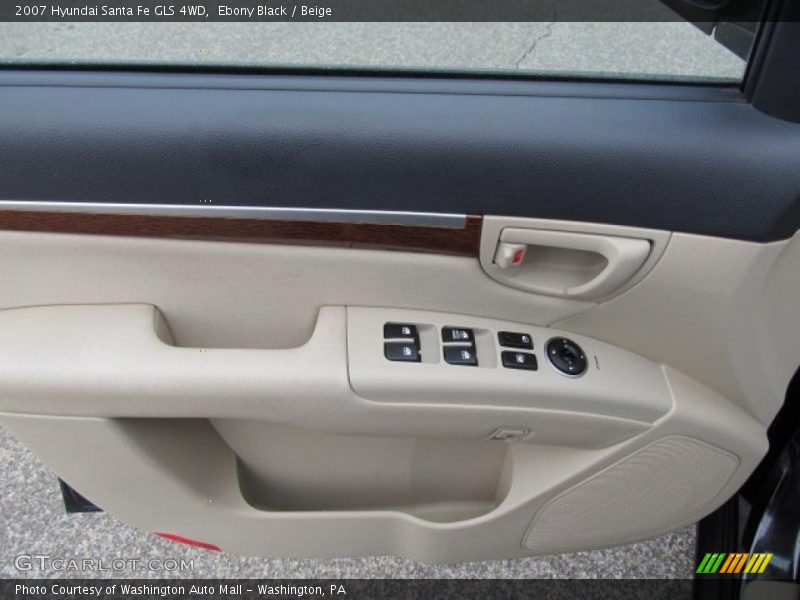 Ebony Black / Beige 2007 Hyundai Santa Fe GLS 4WD