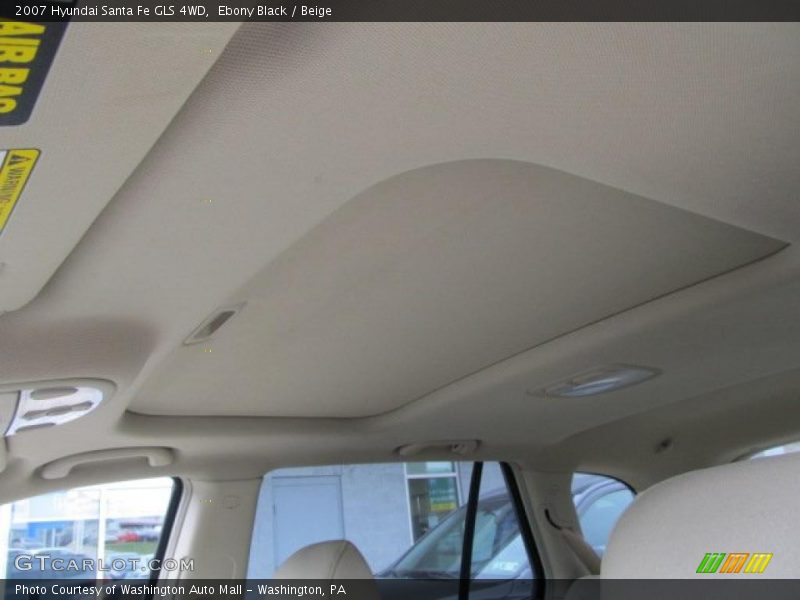 Ebony Black / Beige 2007 Hyundai Santa Fe GLS 4WD