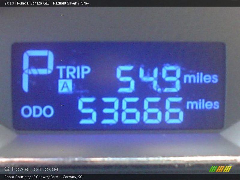 Radiant Silver / Gray 2010 Hyundai Sonata GLS