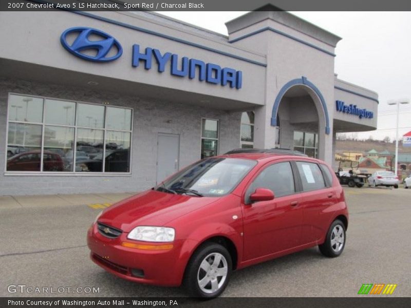 Sport Red / Charcoal Black 2007 Chevrolet Aveo 5 LS Hatchback