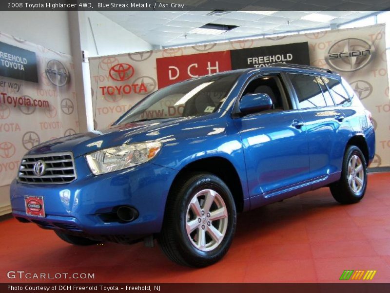 Blue Streak Metallic / Ash Gray 2008 Toyota Highlander 4WD