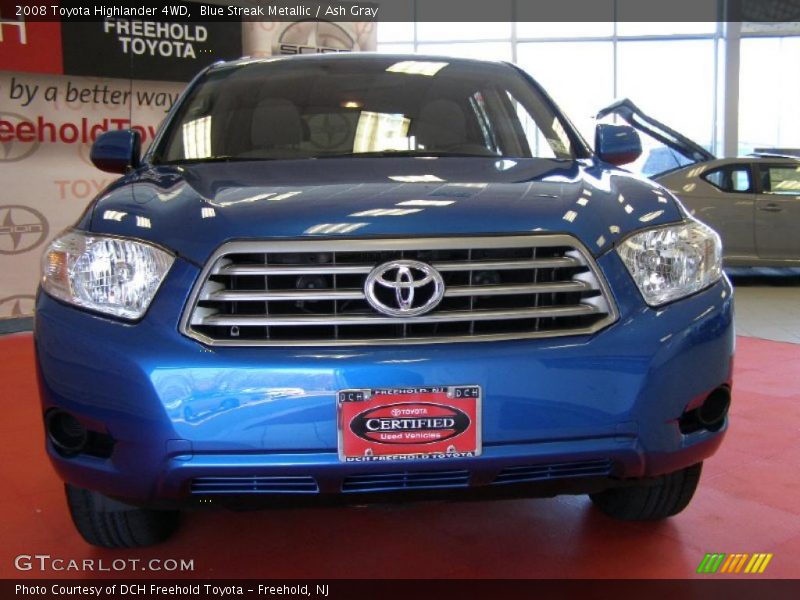 Blue Streak Metallic / Ash Gray 2008 Toyota Highlander 4WD