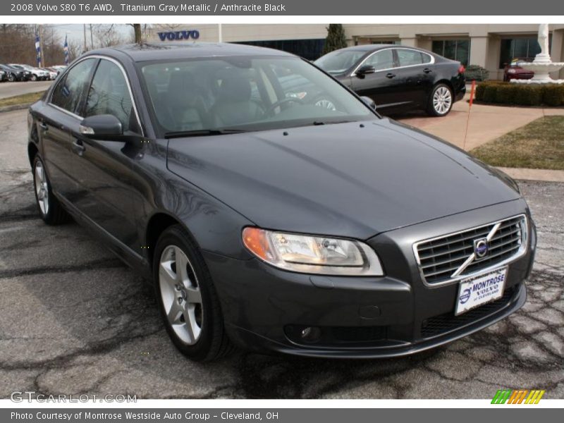 Titanium Gray Metallic / Anthracite Black 2008 Volvo S80 T6 AWD