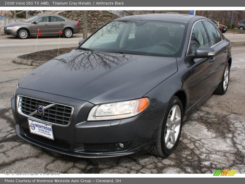 Titanium Gray Metallic / Anthracite Black 2008 Volvo S80 T6 AWD