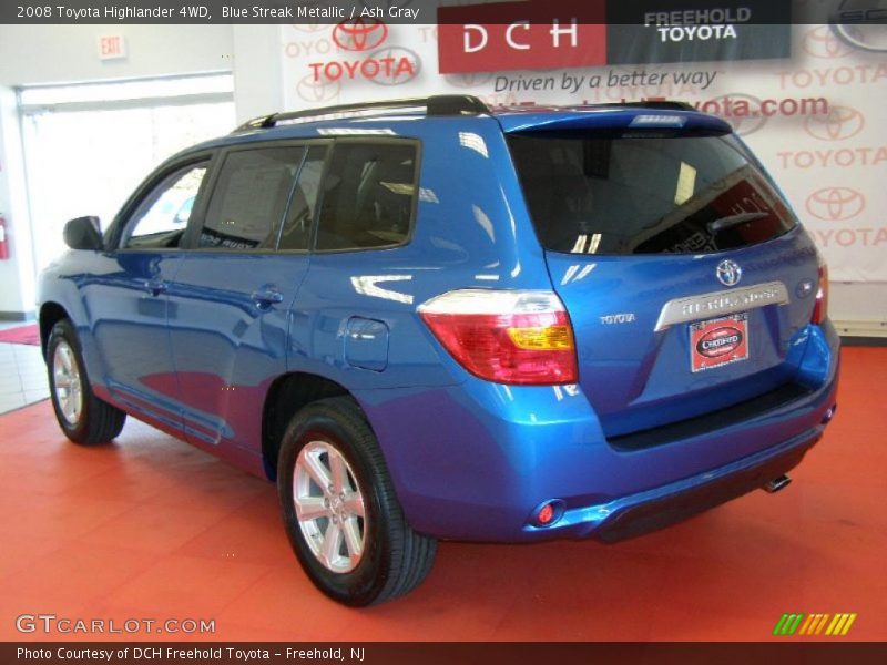 Blue Streak Metallic / Ash Gray 2008 Toyota Highlander 4WD
